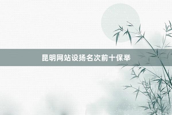 昆明网站设扬名次前十保举