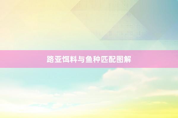 路亚饵料与鱼种匹配图解